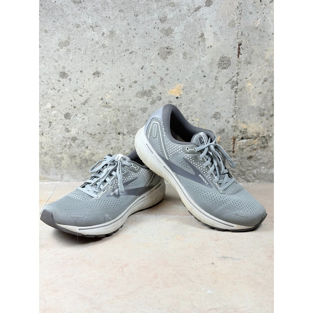 Brooks Ghost 14 1103691D067 Men's Sneakers 9.5 Gray Alloy DNA Loft Running Shoes